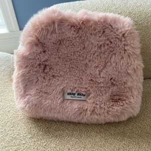 Rare Miu Miu fur clutch. Blush pink. No rips,stains or smells. 9x8